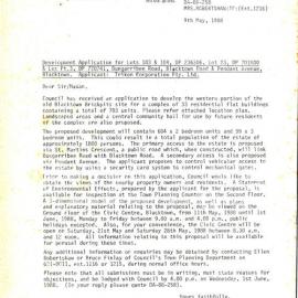 Development Application Lots 103 & 104 Bungarribee Road, Blacktown Road and Pendant Avenue, Blacktown, 1988