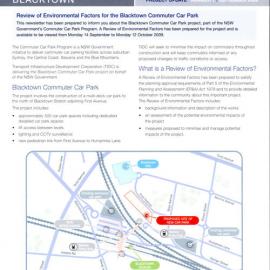 Blacktown Commuter Car Park Program, 2009