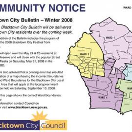 Blacktown City Bulletin, Winter 2008 Community Notice