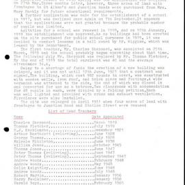 Schofields Public School History, c 1970s