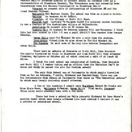 Schools in the Blacktown Area, 1916