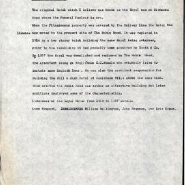 The Robin Hood Inn - brief history