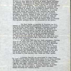 Notes on Local Doctors and Hospitals, n.d.