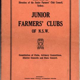 Junior Farmers' Clubs of NSW Constitution of Clubs, Advisory Committees, District Councils and State Council, 1941