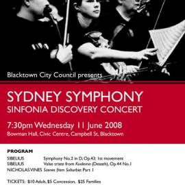 Sydney Symphony Sinfonia Discovery Concert, 2008