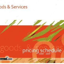 Blacktown City Council Goods and Services Pricing Schedule, 2008-2009