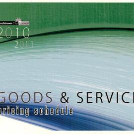 Blacktown City Council Goods and Services Pricing Schedule, 2010-2011