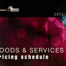 Blacktown City Council Goods and Services Pricing Schedule, 2011-2012