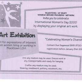 Art Exhibition, Blacktown-Mount Druitt Womens Service Providers Network, 2000