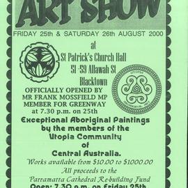 Art Show, St Patrick's Church Hall, Blacktown, 2000
