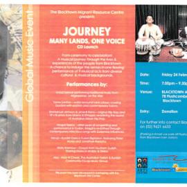  Journey Many Lands, One Voice  CD Launch, 2006