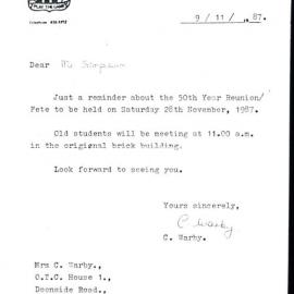 Doonside Primary School 50th Anniversary, 1987