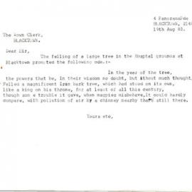 Felling of a Large Tree, 1983