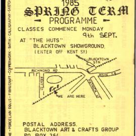 Blacktown Arts & Crafts Group, Spring Programme, 1985