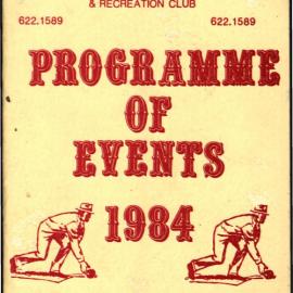 Blacktown Bowling & Recreation Club -  Programme of events, 1984