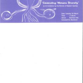 'Celebrating Womens Diversity', Opening Exhibition, 2001