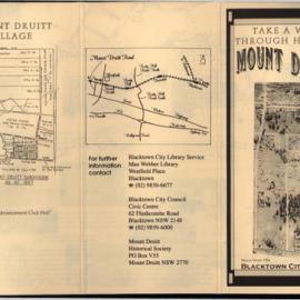 Take a Walk through Historic Mount Druitt - pamphlet, c1990