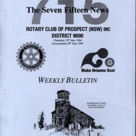 Rotary Club of Prospect Seven Fifteen Weekly Bulletin, December 2008