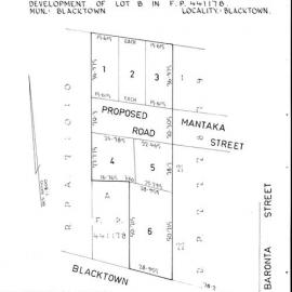 Plan of Proposed Subdivision, Blacktown Road, Blacktown, 1976