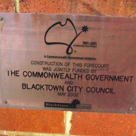 Blacktown Arts Centre Forecourt - Plaque