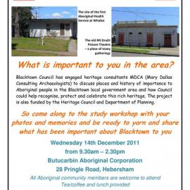 Blacktown Local Government Area Aboriginal Heritage Strategy, 2011