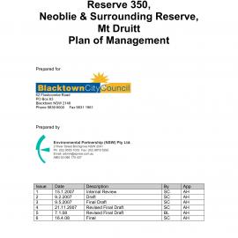 Reserve 350, Neoblie & Surrounding Reserve, Mt Druitt Plan of Management, 2008