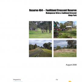 Reserve 464 Faulkland Crescent Reserve Kings Park, Plan of Management, 2008