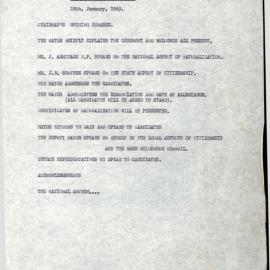 Blacktown Municipal Council Naturalisation Ceremony,  January 1963