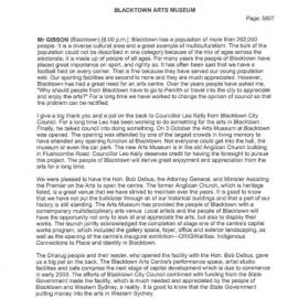 Extract from New South Wales Legislative Assembly Hansard - Blacktown Arts Museum, 2002