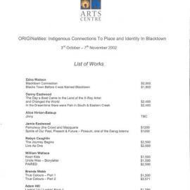 ORIGINalities, Indigenous Connections to Place and Identity in Blacktown, 2002