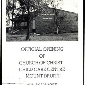 Church of Christ Child Care Centre, Mount Druitt -  Official Opening, 1975