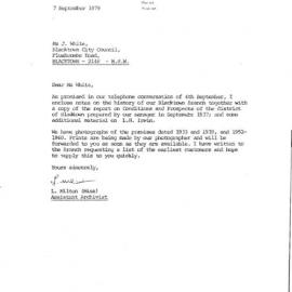 History of the Bank of New South Wales Blacktown Branch, 1979