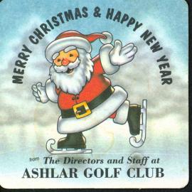 Ashlar Golf Club, drink coaster