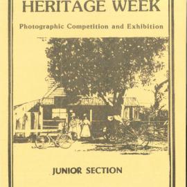 Blacktown City Heritage Week Photographic Competition and Exhibition Junior Section, 1984
