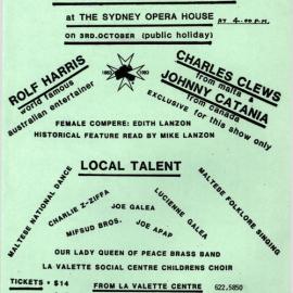 La Valette Social Centre, Centenary Gala Performance, 1983