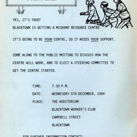 Blacktown Migrant Resource Centre, 1984
