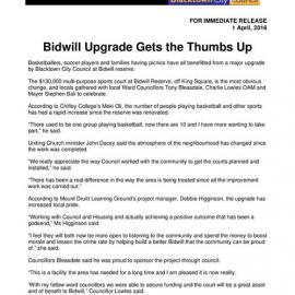 Bidwill Reserve Gets the Thumbs Up, 2016