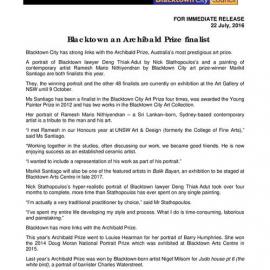 Blacktown an Archibald Prize finalist,  2016