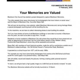 Blacktown Memories Website Launch, 2016