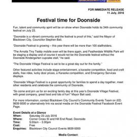 Doonside Village Festival,  2016