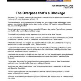 The Overpass That's a Blockage, 2016