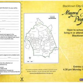 Blacktown City Mayoral History Prize Entry Form, 2011
