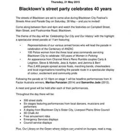 Blacktown Festival Streets Alive and Parade Day, 2015