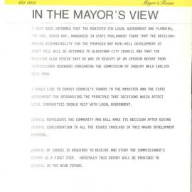 Mayor's View Media Release  - BHP mini Steel Mill Planning Permission, 1988