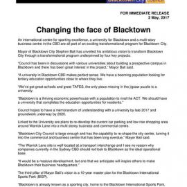 Changing the Face of Blacktown, 2017