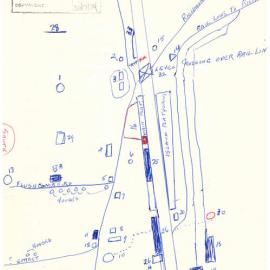 Hand Drawn map of Blacktown, up to 1909 