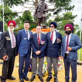 'Unknown Sikh Soldier' statue, Glenwood - Official unveiling