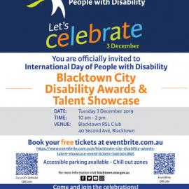 International Day of People with Disability (IDPwD) Invitation, 2019