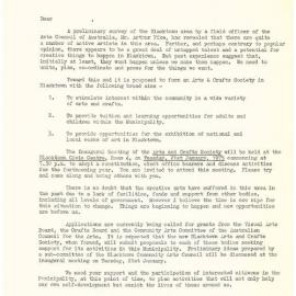 Blacktown Arts & Crafts Society, Inaugural Meeting 1975