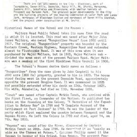 Names of the School and its Houses, Walters Road Public School, Blacktown